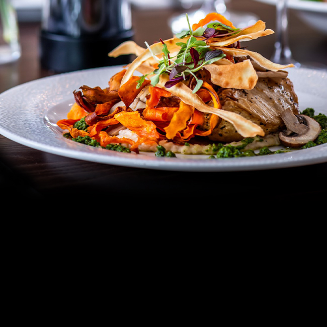 Vegan menu at The Riverside