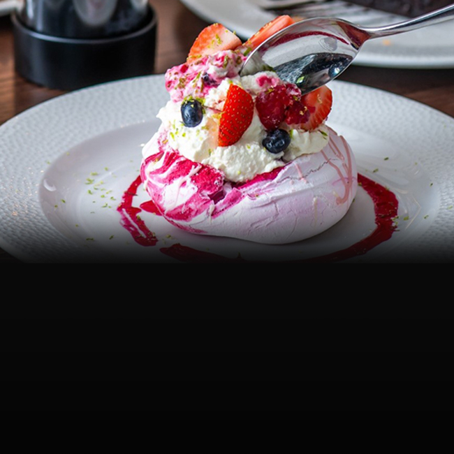 Dessert menu at The Riverside