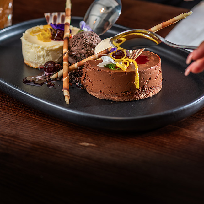 Dessert menu at The Riverside