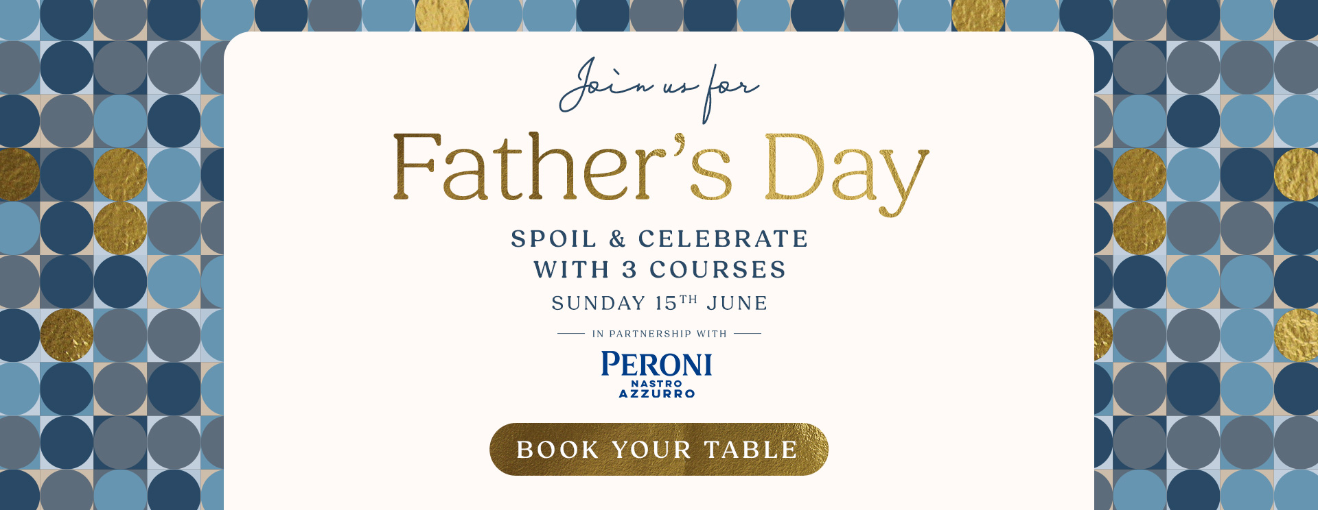 Father’s Day menu Bournemouth
