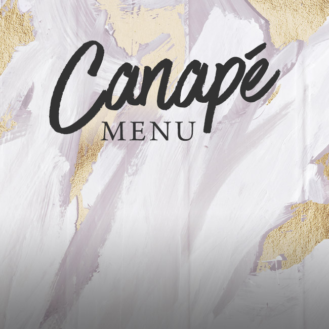 Canapé menu at The Riverside