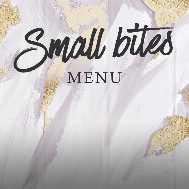 Small Bites menu at The Riverside 